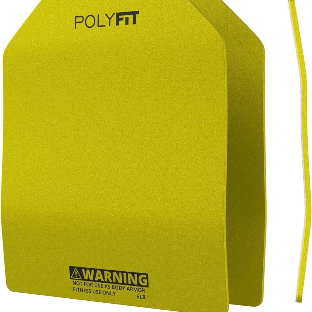 PolyFit Yellow Fitness Weight Plate 6lb PAIR (12 lbs total)